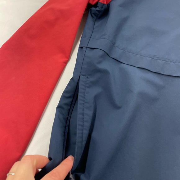 Columbia Lightweight Jacket Water Resistant Mens Small or Womens Medium Red Blue - Picture 4 of 9